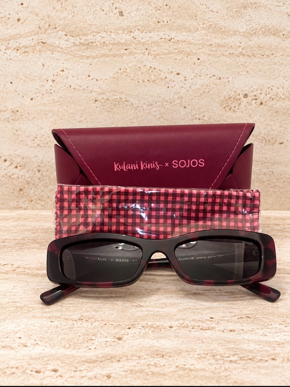 Kulani Kinis x SOJOS SUNRISE Polarized Sunglasses – Cherry Glaze New!!!